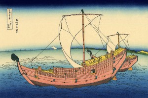 hokusai 36 ansichten mount fuji 17 The Kazusa sea route