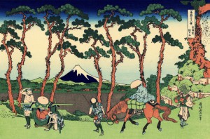 hokusai 36 ansichten mount fuji 23 Hodogaya on the Tokaido