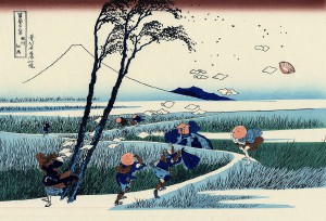 hokusai 36 ansichten mount fuji 35 Ejiri in the Suruga province